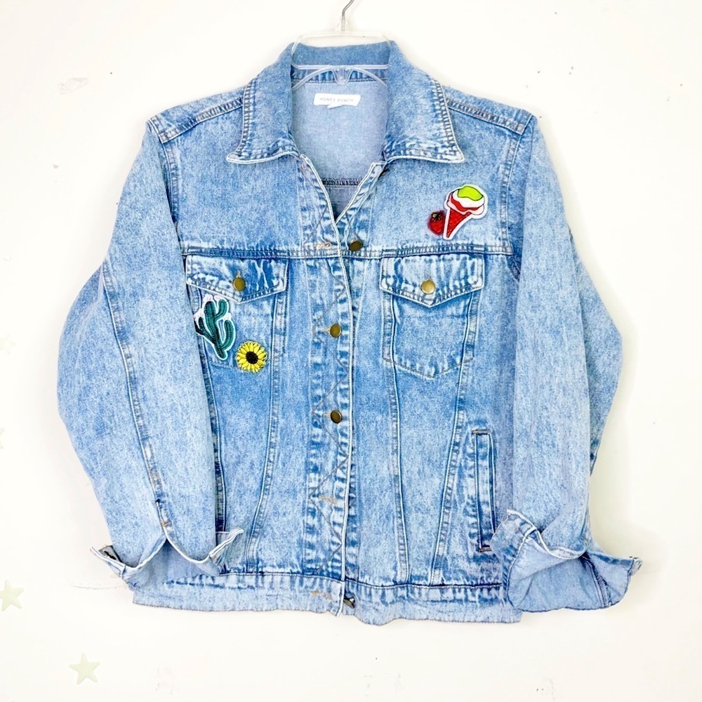 Honey punch good vibes denim jacket